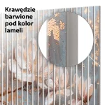 Lamele dekoracyjne Białe kwiaty na szarym tle – Delikatny motyw - obrazek 6