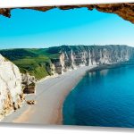 Szklany obraz Morze Ocean Plaża Skały Natura