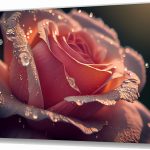 Szklany obraz Kwiaty Różowa róża Rosa