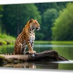 Szklany obraz Lampart Natura Zwierzęta Dżungla