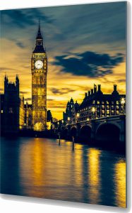 Szklany obraz Londyn Big Ben nocą Tamiza Miasto