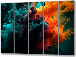 Szklany obraz Kolory Kolorowy dym Pigment - obrazek 2