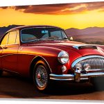 Szklany obraz Samochód Retro Stare auto For Man