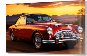 Szklany obraz Samochód Retro Stare auto For Man