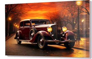 Szklany obraz Vintage Car Stary samochód Auto