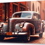 Szklany obraz Stary samochód Retro Vintage Auto