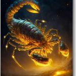 Szklany obraz Znaki Zodiaku Skorpion Scorpio
