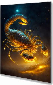 Szklany obraz Znaki Zodiaku Skorpion Scorpio