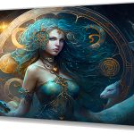 Szklany obraz Znaki Zodiaku Panna Virgo