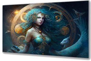 Szklany obraz Znaki Zodiaku Panna Virgo