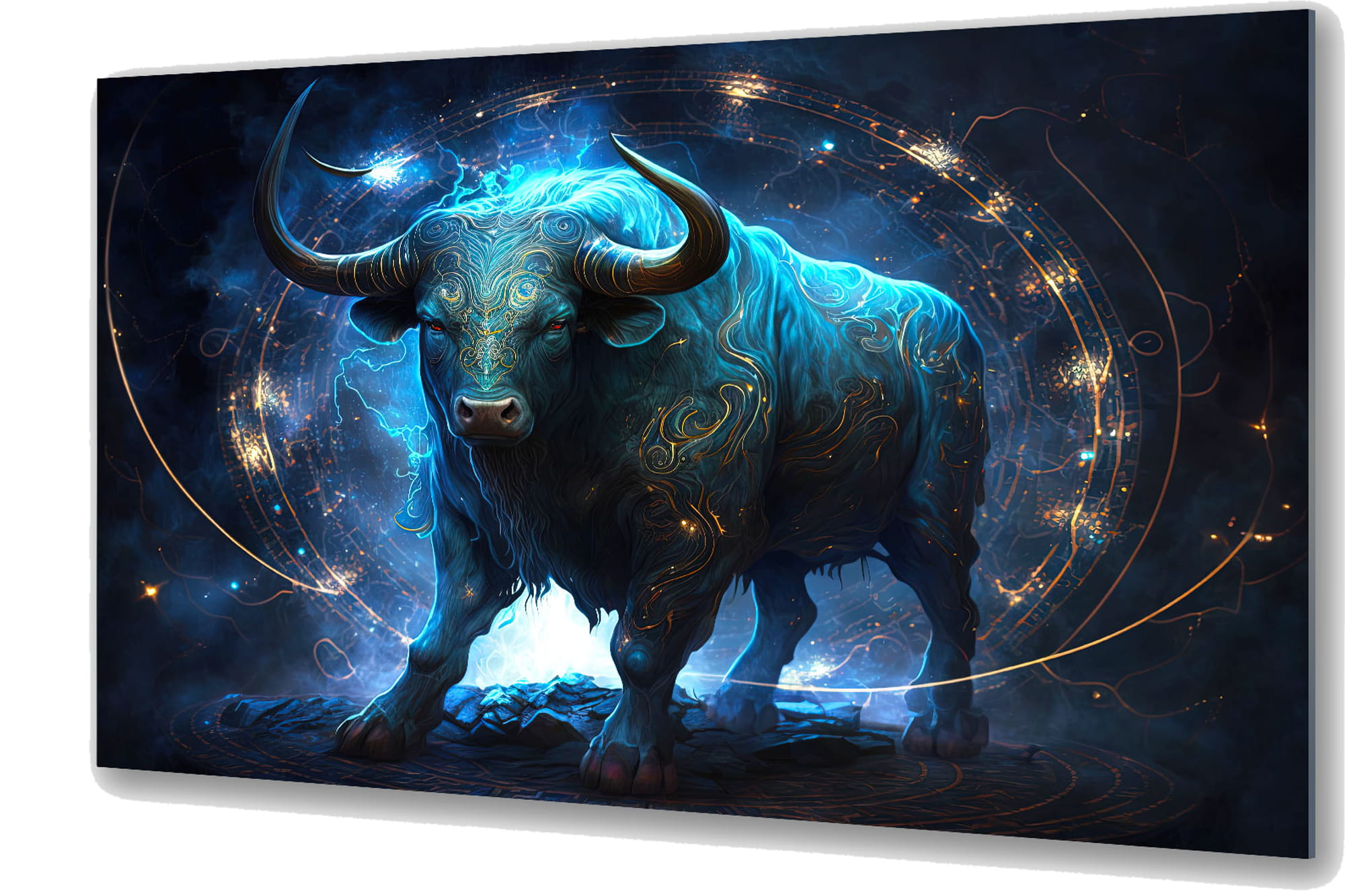 11122 Szklany obraz Znaki Zodiaku Byk Taurus - obrazek 1