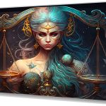 Szklany obraz Znaki Zodiaku Waga Libra