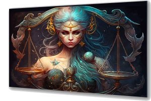 Szklany obraz Znaki Zodiaku Waga Libra