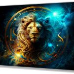 Szklany obraz Znaki Zodiaku Lew Leo