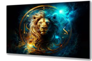 Szklany obraz Znaki Zodiaku Lew Leo