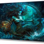 Szklany obraz Znaki Zodiaku Wodnik Aquarius Ona