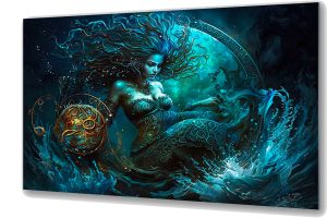 Szklany obraz Znaki Zodiaku Wodnik Aquarius Ona