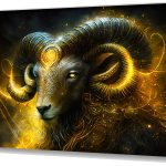 Szklany obraz Znaki Zodiaku Baran Aries