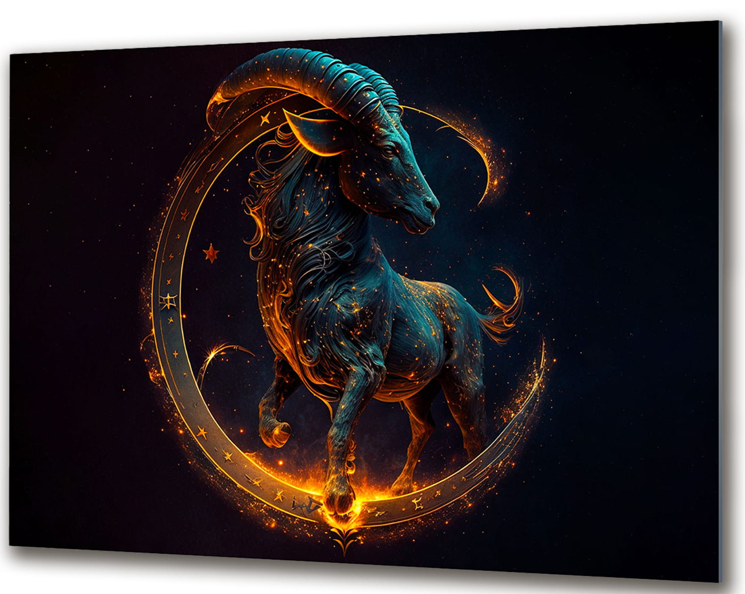 11482 Szklany obraz Znak Zodiaku Koziorożec Capricorn - obrazek 1