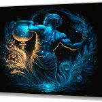 Szklany obraz Znaki Zodiaku Wodnik Aquarius