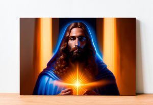 Szklany obraz Jezus z gwiazdą - obrazek 2