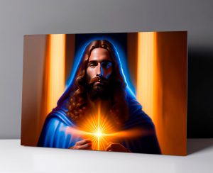Szklany obraz Jezus z gwiazdą - obrazek 3