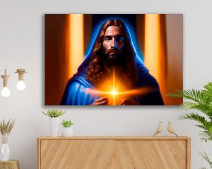 Szklany obraz Jezus z gwiazdą - obrazek 4