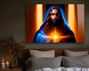 Szklany obraz Jezus z gwiazdą - obrazek 5