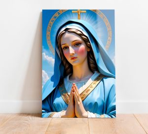 Szklany obraz Matka Boża Fatimska Różańcowa - obrazek 2