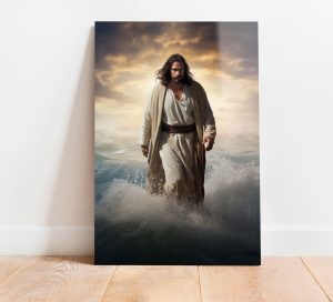 Szklany obraz Jezus chodzący po wodzie - obrazek 2