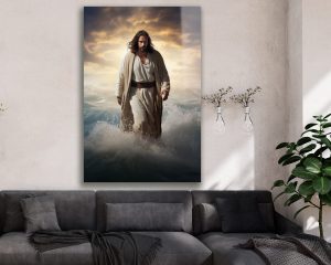 Szklany obraz Jezus chodzący po wodzie - obrazek 4
