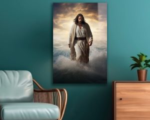 Szklany obraz Jezus chodzący po wodzie - obrazek 5