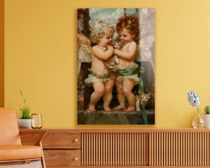 Szklany obraz Aniołki z kociętami Vintage - obrazek 5