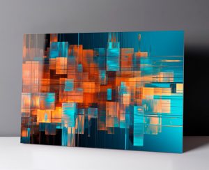 Szklany obraz do gabinetu Geometryczne refleksy światła - obrazek 5