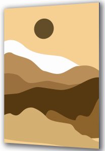 Szklany obraz Abstrakcyjne dune w ciepłych odcieniach