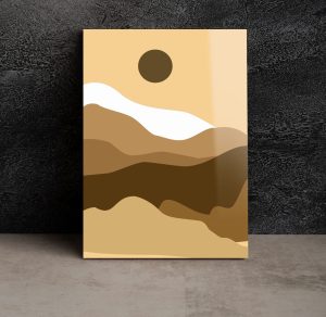 Szklany obraz Abstrakcyjne dune w ciepłych odcieniach - obrazek 5