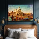Szklany obraz Wenecja Miasto Gondola - obrazek 5