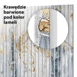 Lamele dekoracyjne Abstrakcja szaro-biała ze złotem - obrazek 7