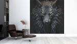 Lamele dekoracyjne Czarny wilk w mroku - obrazek 4