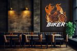 Lamele dekoracyjne Płonący motocykl Biker - obrazek 3