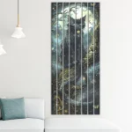 Szklane lamele premium Czarny kot w świetle księżyca - obrazek 3