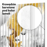 Lamele dekoracyjne Złoty Motyl – portret kobiety w złocie i szarości - obrazek 7