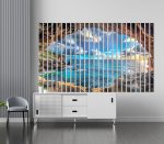 Lamele szklane Widok na ocean z jaskini - obrazek 3