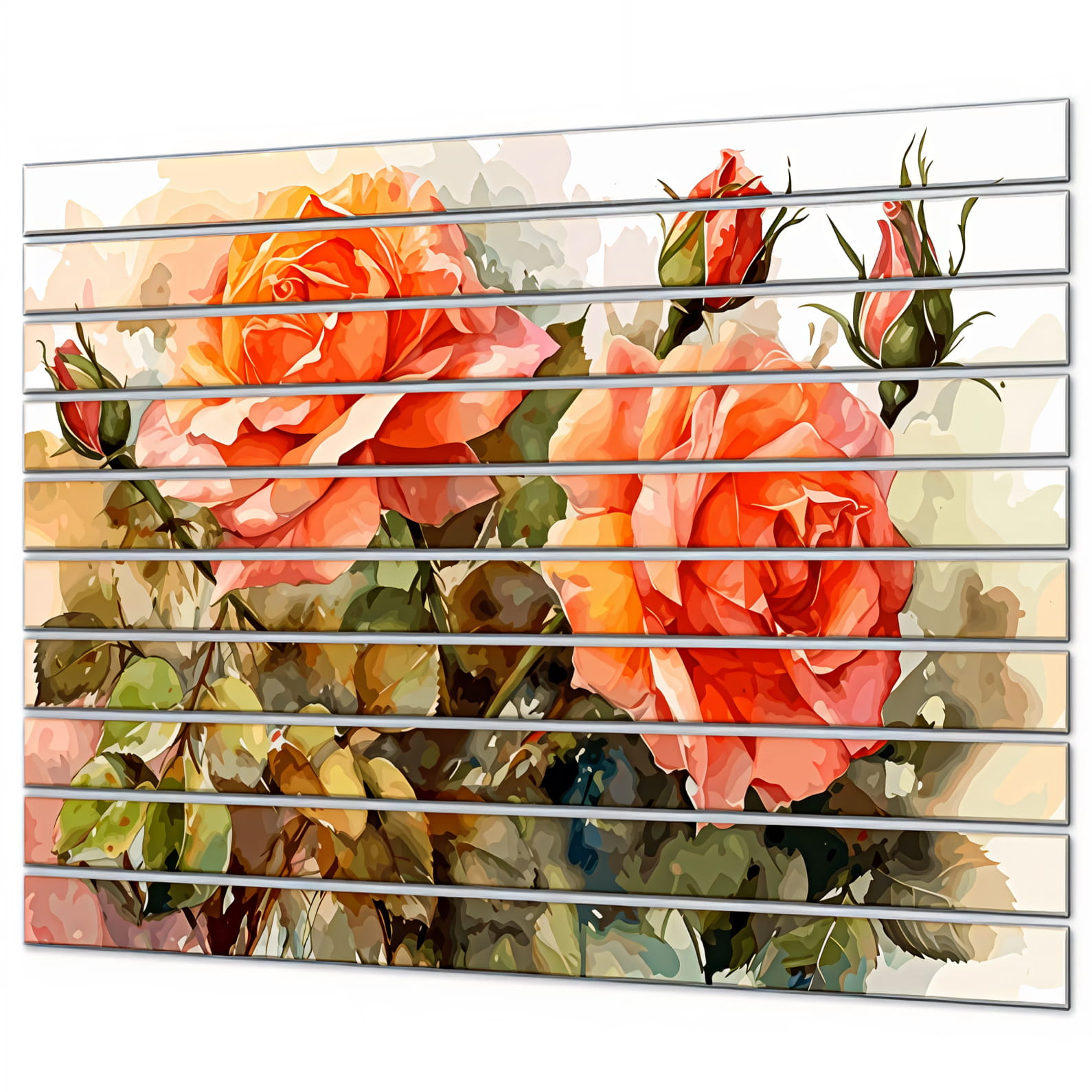 22265 Lamele dekoracyjne Akwarelowe róże w pastelowych barwach - obrazek 1