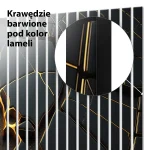 Lamele dekoracyjne Czarny kamień – Złoty płomień pęknięć - obrazek 5