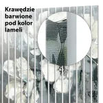 Lamele dekoracyjne Białe kwiaty na szarym tle – Delikatny motyw - obrazek 9