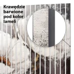 Lamele dekoracyjne Białe kwiaty na szarym tle – Delikatny motyw - obrazek 10