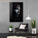 Szklany obraz Twarz Kobieta Boho Liście - obrazek 6
