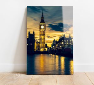 Szklany obraz Londyn Big Ben nocą Tamiza Miasto - obrazek 2