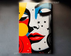 Szklany obraz Kobieta Pop Art Usta Komiks - obrazek 2